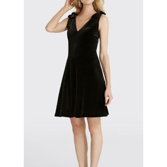Draper James Dresses & Skirts - Draper James Velvet Bow Shoulder Dress Womens Size 20 Black NWT $175
